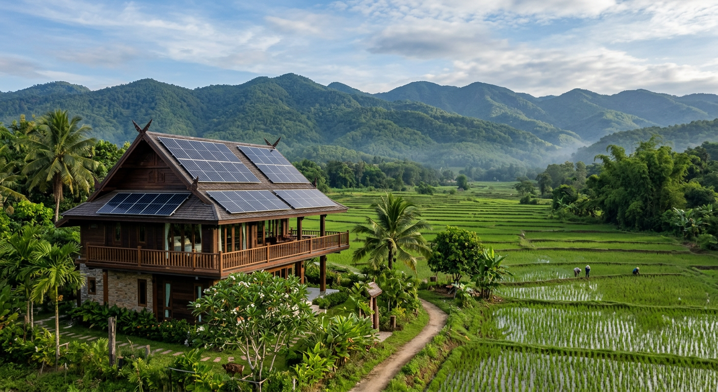 บ้านชั้นเดียวสไตล์ล้านนา เชียงใหม่ — On-Grid 4.4 kW – ภาพที่ 4